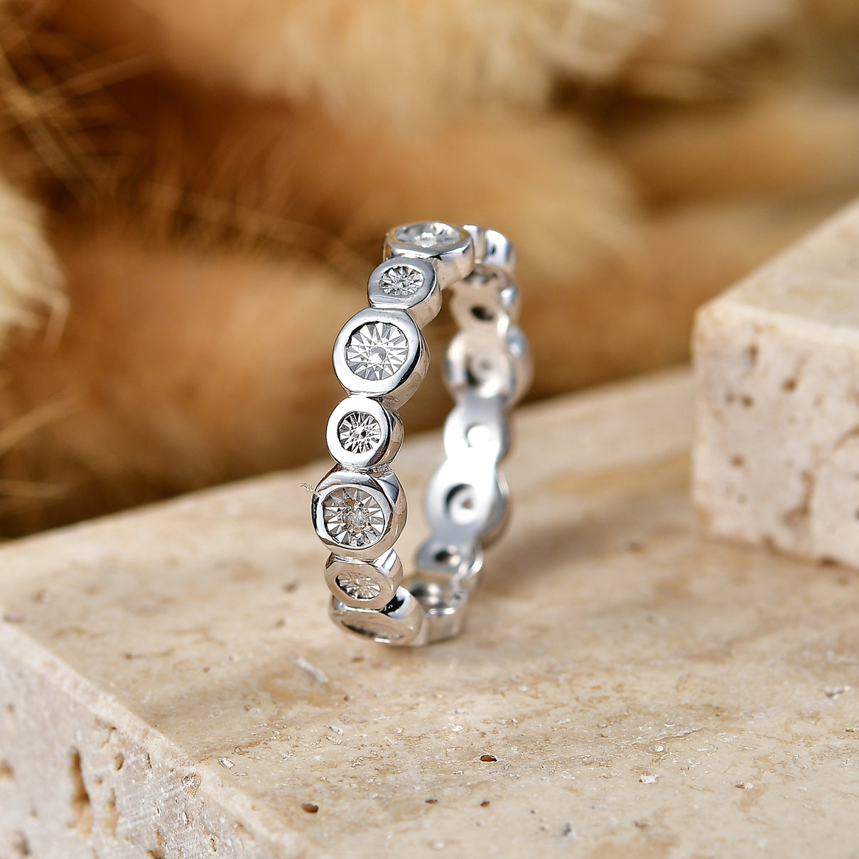 EverTrue - Natural White Diamond Band Ring V32515459 3