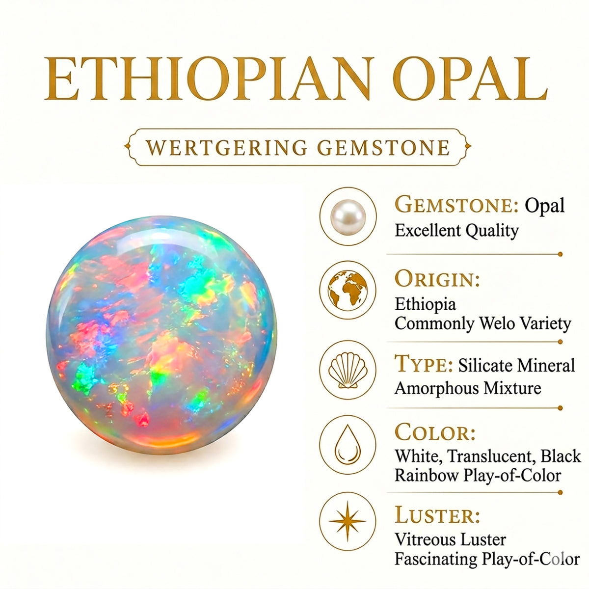 Luxuriant Ethiopian Opal, Lab Grown Diamond Main Stone With Side Stone Ring in Rhodium OverlaySterling Silver  0.960  Ct. V32578153 5