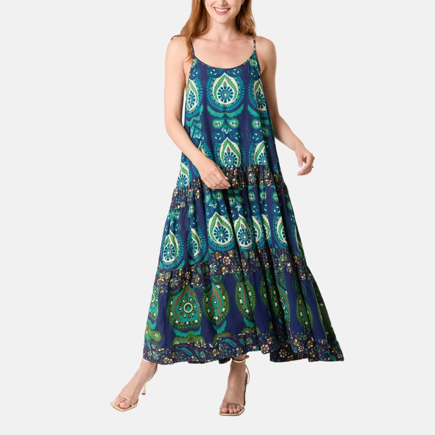 Printed Tiered Cami Dress 8565827 0