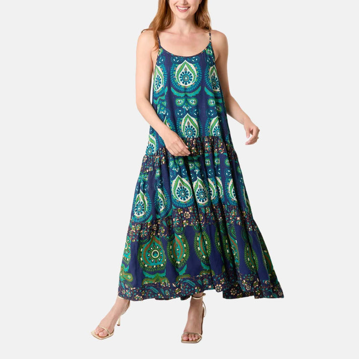 Printed Tiered Cami Dress 8565827 1
