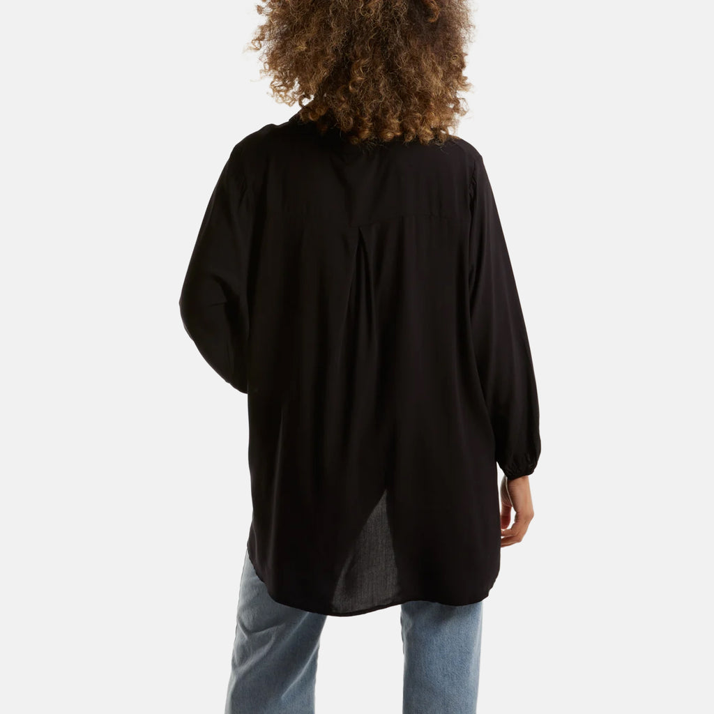 QED London Long Sleeve Blouse (Size S/M, 8 to 12) - Black_8565843_1