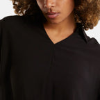 QED London Long Sleeve Blouse (Size S/M, 8 to 12) - Black_8565843_2