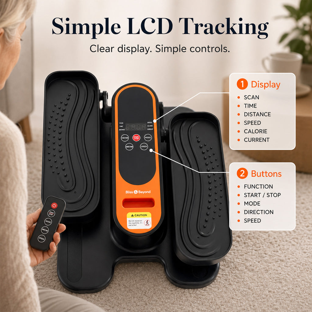 "Bliss & Beyond Electric Mini Elliptical Trainer - Orange + Black                                                        Electrical Source:  110-240V60-70W 60W  Material:STEEL+ABS  Product Size: 40.5×_8566017_4