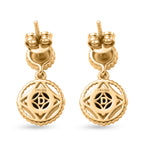 D'Joy - Ammolite & Fresh Water Pearl Dangling Earring with Push Post in 18K Vermeil Yellow Gold Plated Sterling Silver 3.00 Ct._8566047_4