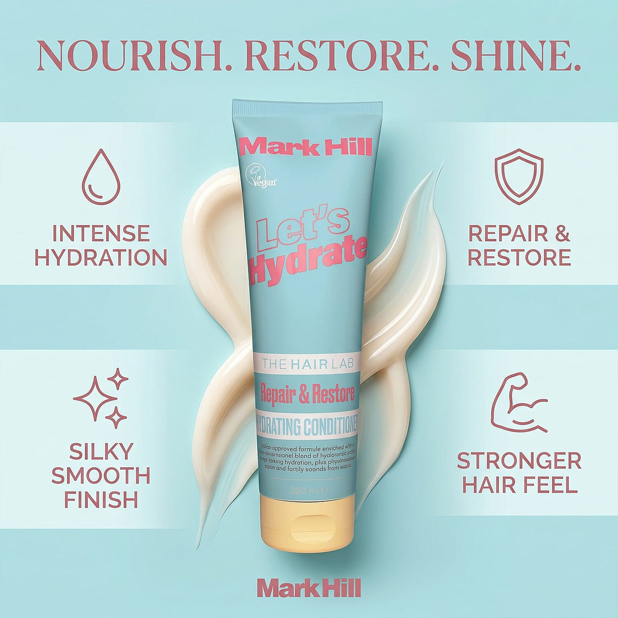 2 Piece Set of Mark Hill Let's Hydrate Hydrating Shampoo and Conditioner - 250 ml each 8566303 4