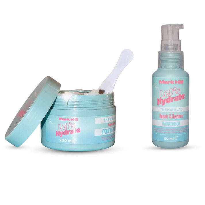 2 Piece Set of Mark Hill Let's Hydrate Hydrating Treatment Cream (200ml) and Hair Oil (50ml) 8566305 1