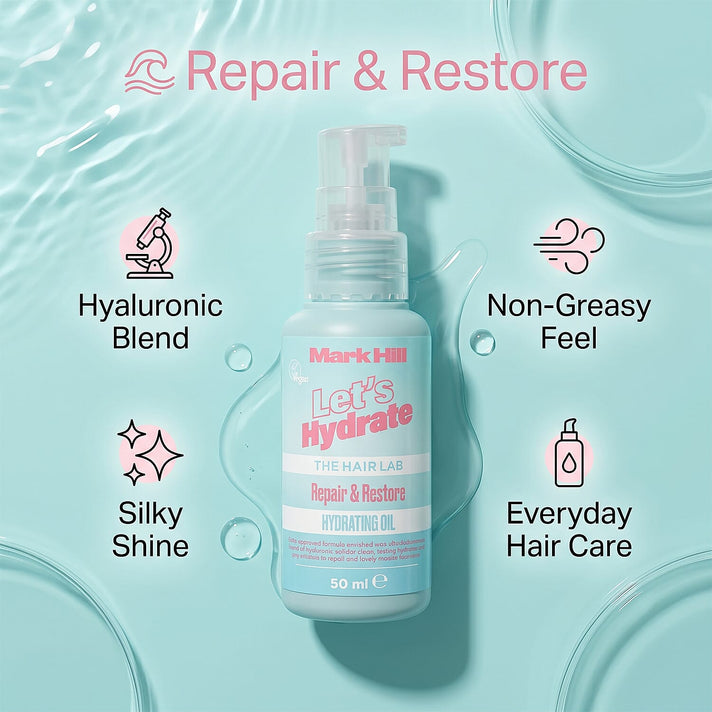 2 Piece Set of Mark Hill Let's Hydrate Hydrating Treatment Cream (200ml) and Hair Oil (50ml) 8566305 2