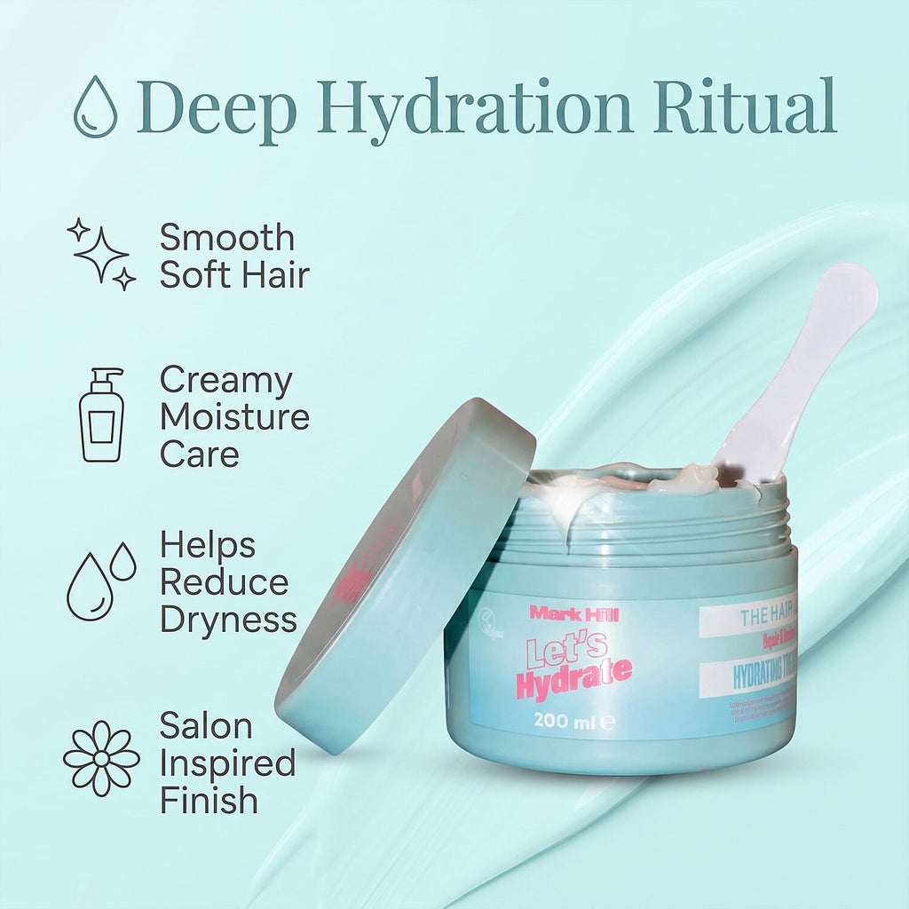 2 Piece Set- Mark Hill Let's Hydrate Hydrating Treatment Cream (200ml) & Hair Oil (50ml)