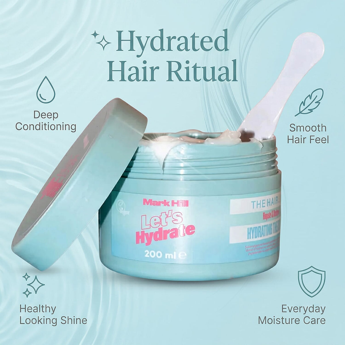 2 Piece Set of Mark Hill Let's Hydrate Hydrating Treatment Cream (200ml) and Hair Oil (50ml) 8566305 5
