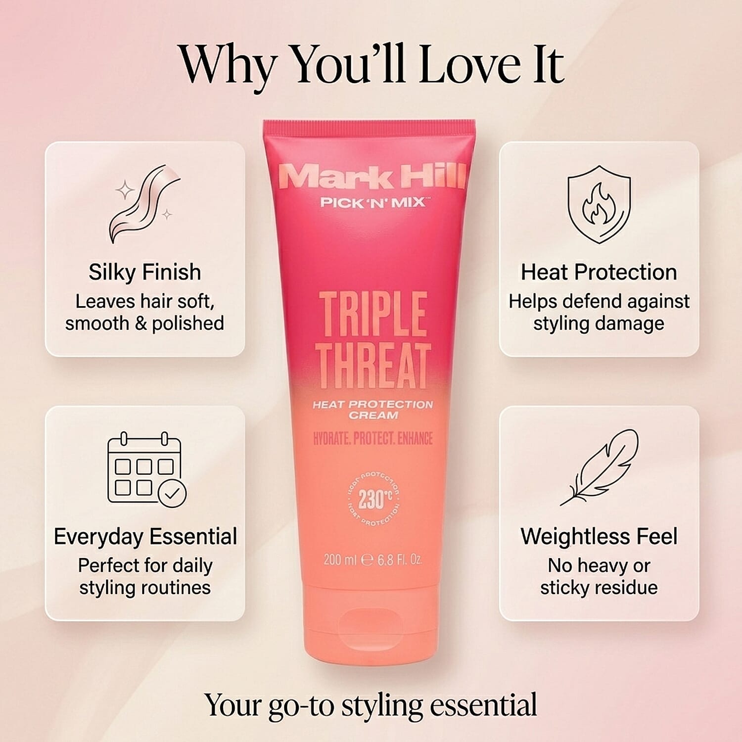 Mark Hill Pick 'N' Mix Triple Threat Heat Protection Leave In Cream 200ml 8566306 3