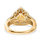 D'Joy Citrine, Moissanite Main Stone With Surrounding Stone Ring in 18K YG VermeilSterling Silver  3.310  Ct._8566579_4