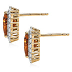 D'Joy Citrine, Moissanite Main Stone With Surrounding Stone Earring in 18K YG VermeilSterling Silver  3.320  Ct._8566583_4