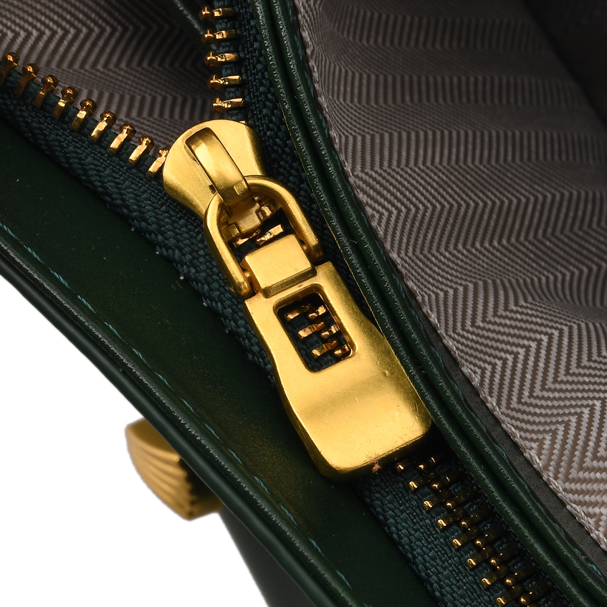 Genuine Leather Top-Handle Satchel Bag with Adjustable Shoulder Strap - Dark Green V32643156 7