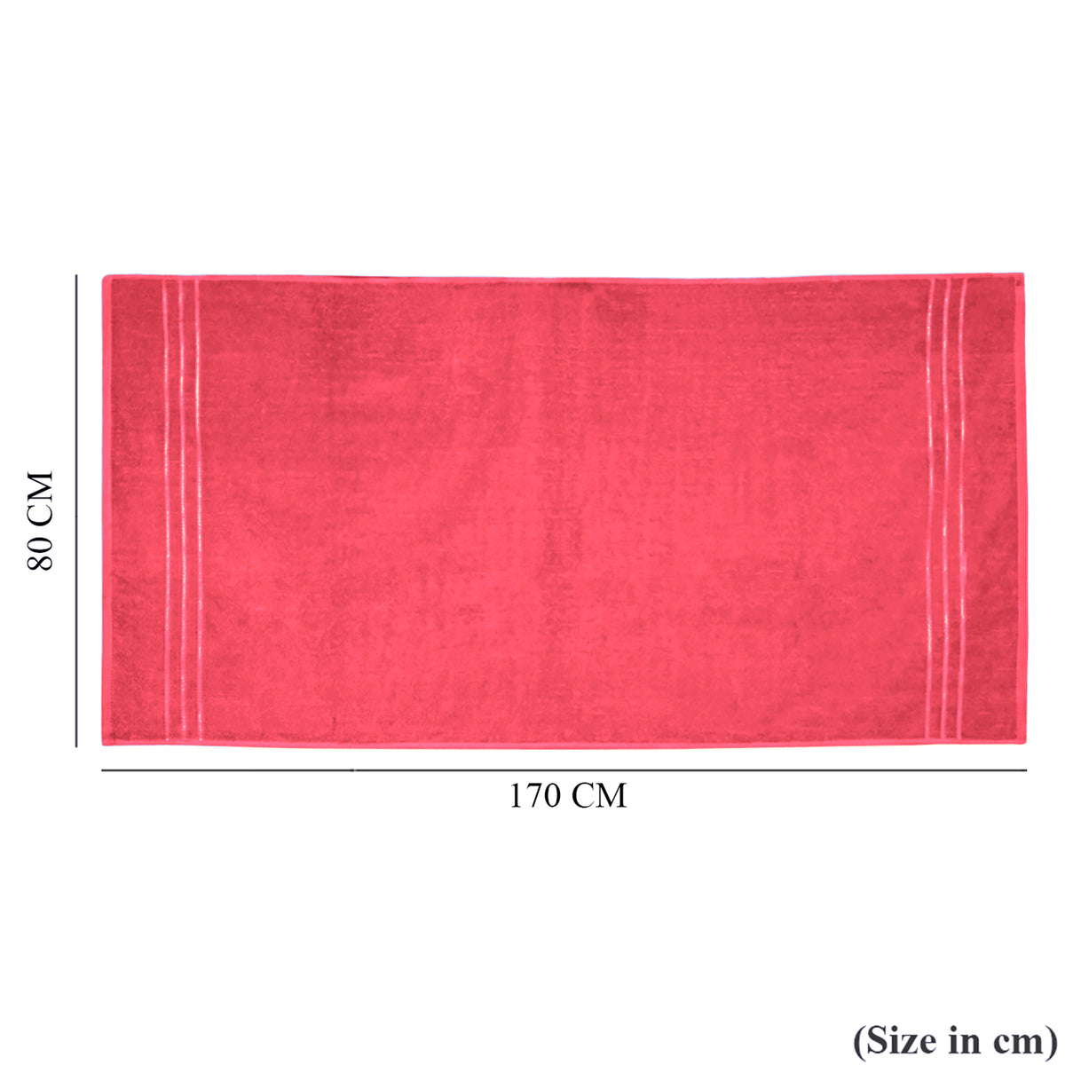 Livmore Set of 2 - Cotton Bath Sheets 550GSM (Size 88x172cm) - Coral 8566674 5