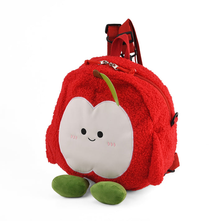 Novelty Plush Apple Character Crossbody Bag - Red. 8566888 1