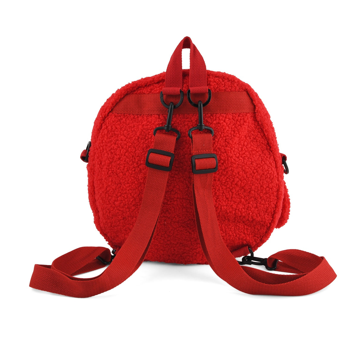 Novelty Plush Apple Character Crossbody Bag - Red. 8566888 5