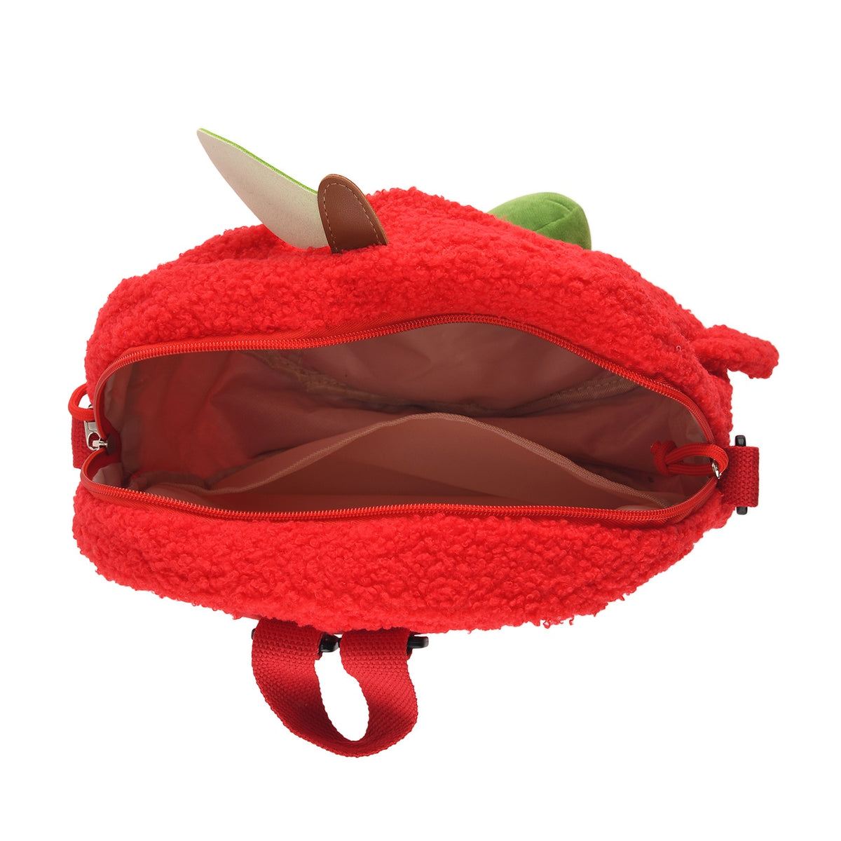 Novelty Plush Apple Character Crossbody Bag - Red. 8566888 6