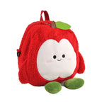 Novelty Plush Apple Character Crossbody Bag - Red_8566888_7