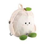 Novelty Plush Apple Character Crossbody Bag - Cream_8566899_7