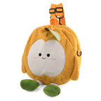 Novelty Plush Apple Character Crossbody Bag - Yellow_8566901