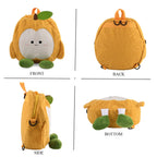 Novelty Plush Apple Character Crossbody Bag - Yellow_8566901_3