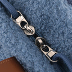 Novelty Plush Apple Character Crossbody Bag - Blue_8566902_6