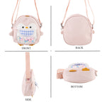 Novelty Penguin Cartoon Crossbody Ita Bag with Pom Pom Window - Pink_8567105_4