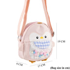 Novelty Penguin Cartoon Crossbody Ita Bag with Pom Pom Window - Pink_8567105_7