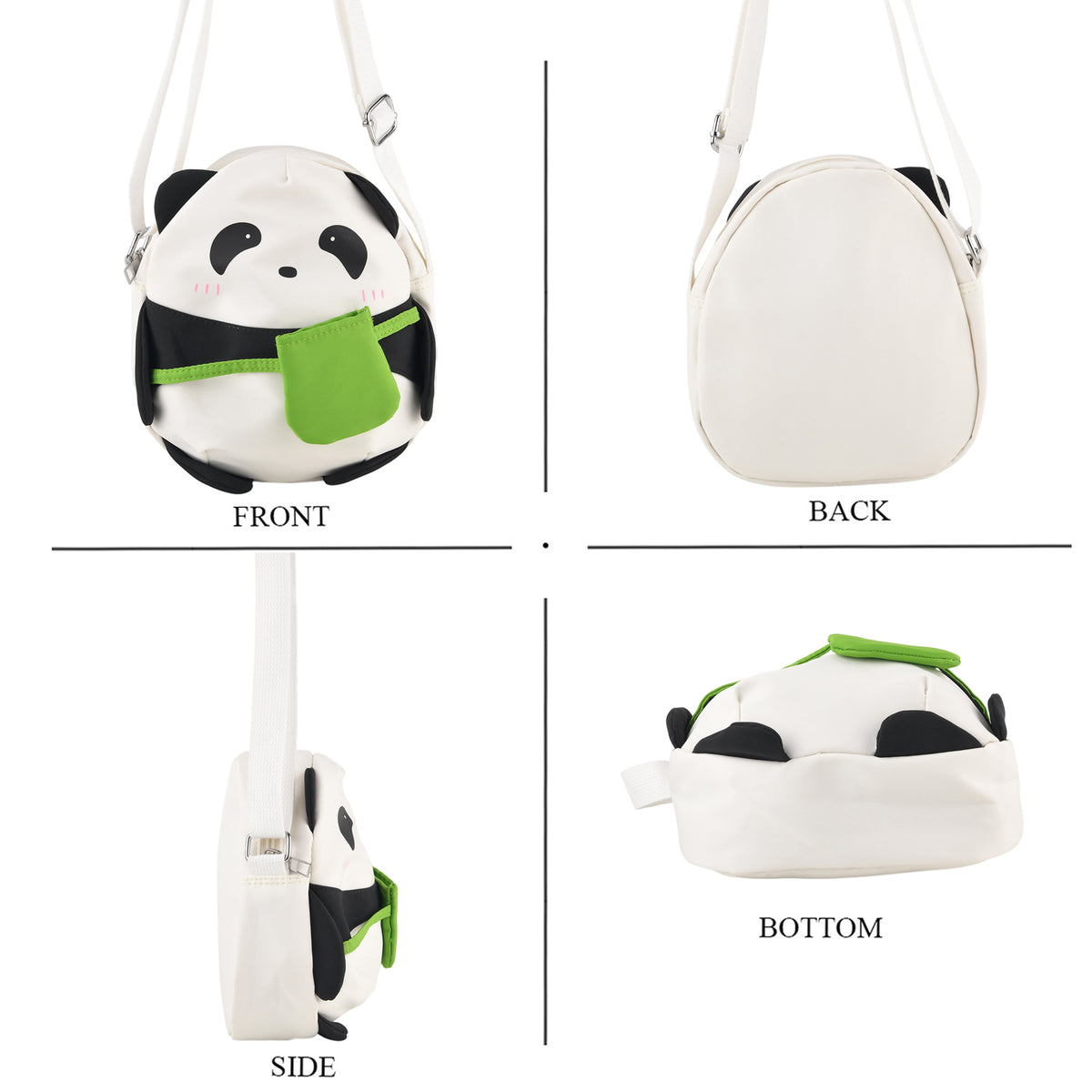 Novelty Panda Cartoon Crossbody Ita Bag - Black White V32635907 2