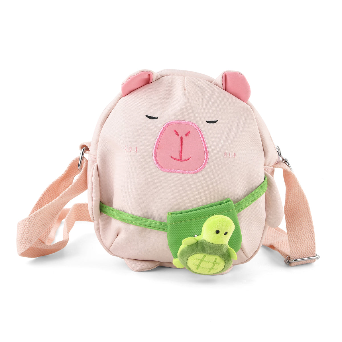 Novelty Capybara Cartoon Crossbody Ita Bag - Pink Green V32733098 0
