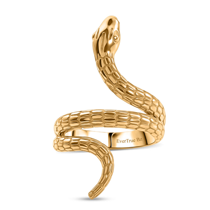 Designer Inspired Snake Ring in 18K Gold Plating 8567137 1