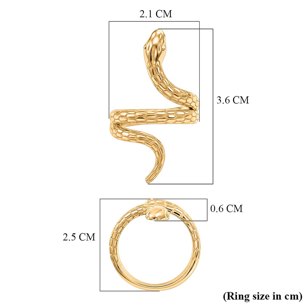Designer Inspired Snake Ring in 18K Gold Plating_8567138