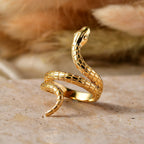 Designer Inspired Snake Ring in 18K Gold Plating
