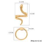 Designer Inspired Snake Ring in 18K Gold Plating