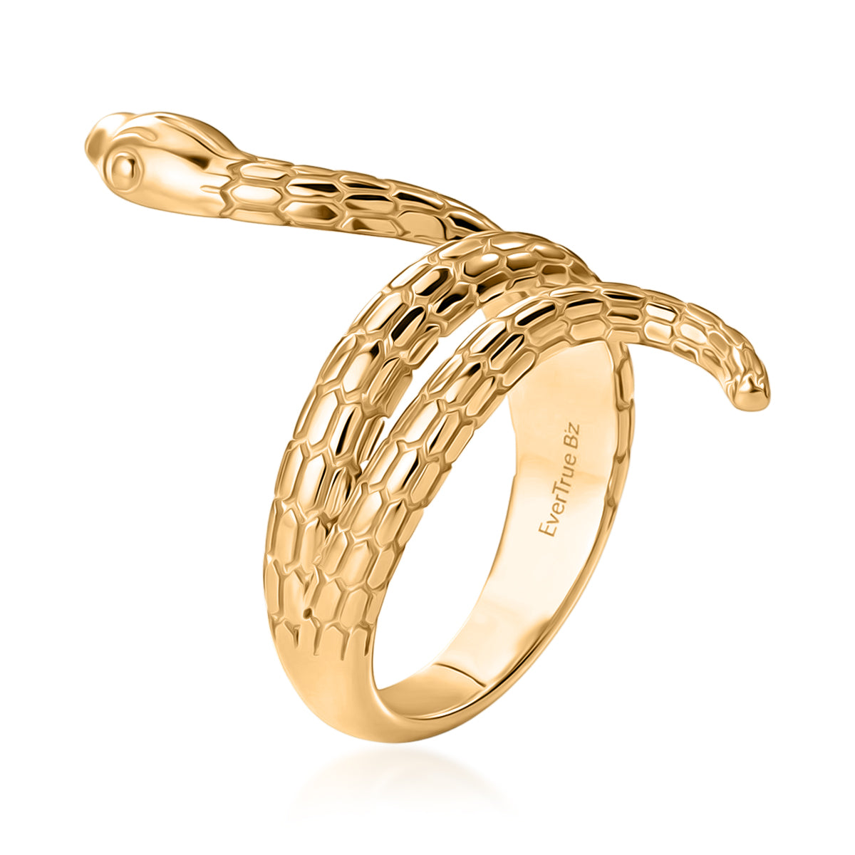 Designer Inspired Snake Ring in 18K Gold Plating V32360286 4