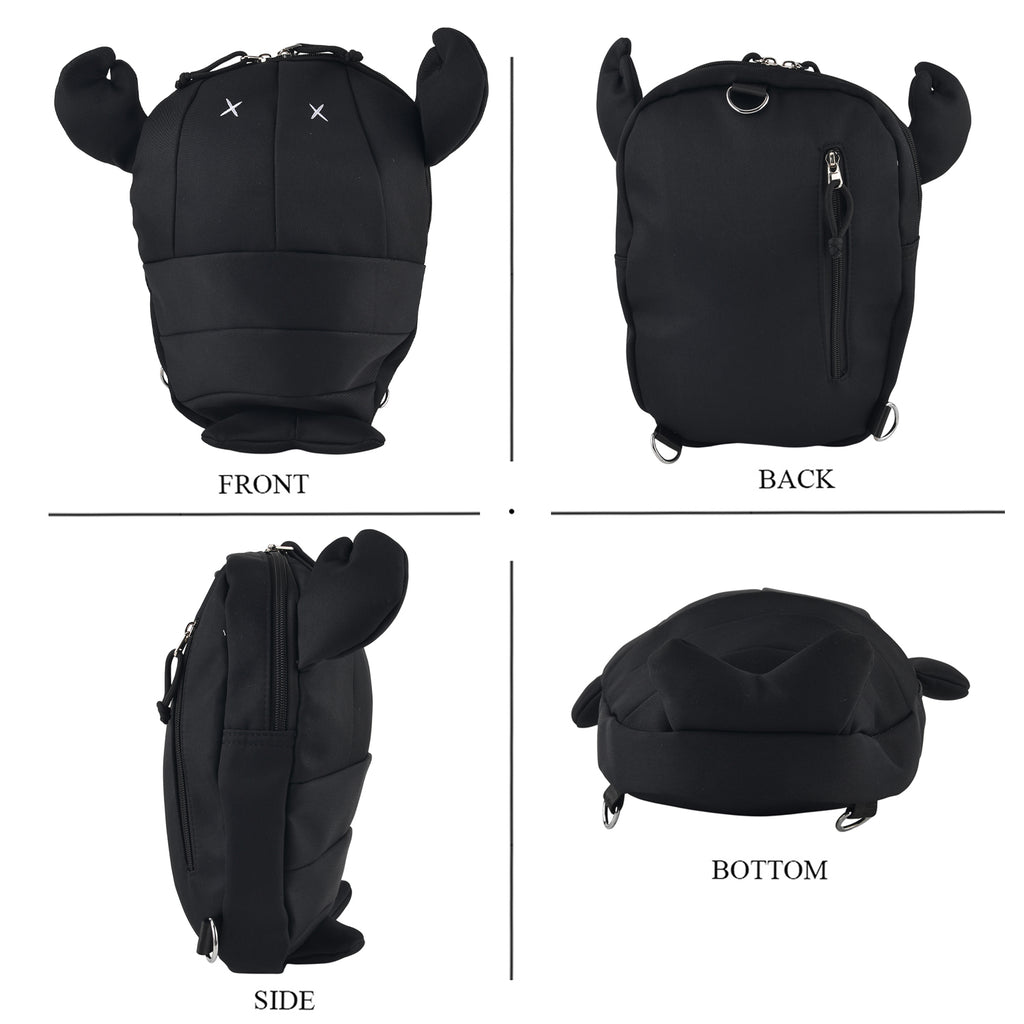 Novelty Lobster Cartoon Mini Backpack Rucksack - Black_8567190_4