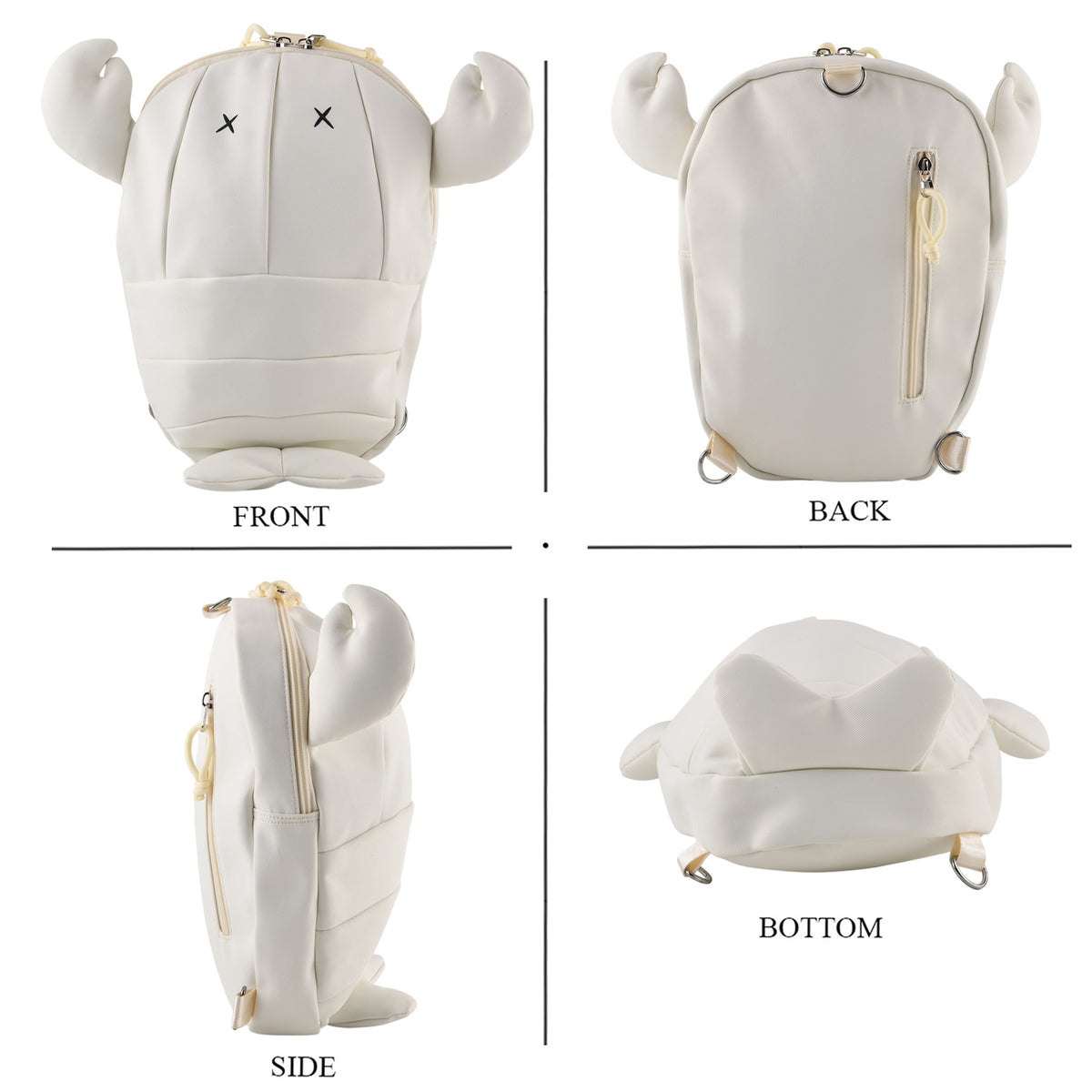 Novelty Lobster Cartoon Mini Backpack Rucksack - White V32701042 2