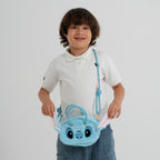 Novelty Plush Stitch Character Mini Top Handle Crossbody Bag - Blue_8567210_1