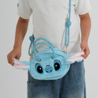 Novelty Plush Stitch Character Mini Top Handle Crossbody Bag - Blue_8567210_2