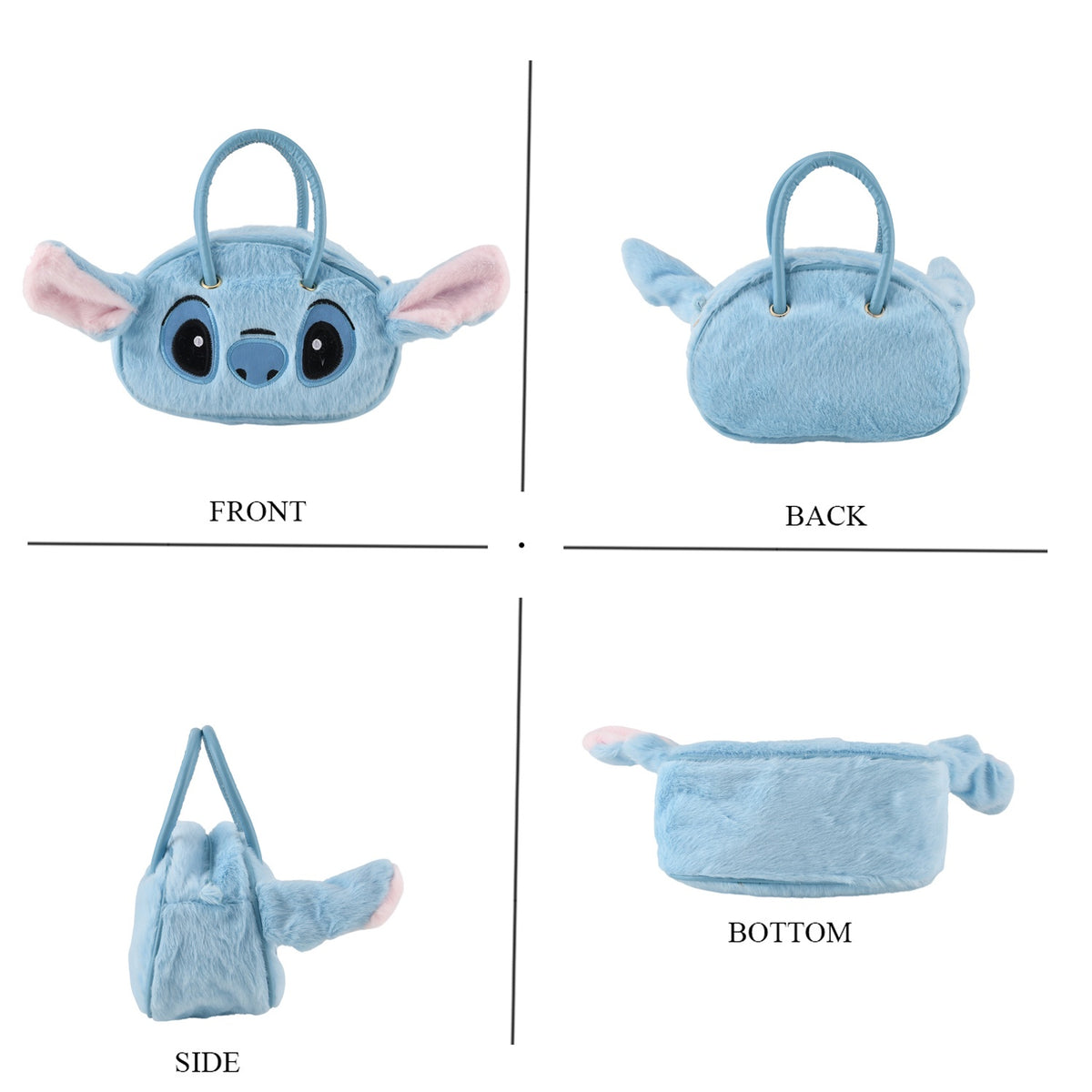 Kids Plush Stitch Character Mini Top Handle Crossbody Bag - Blue V32668453 4