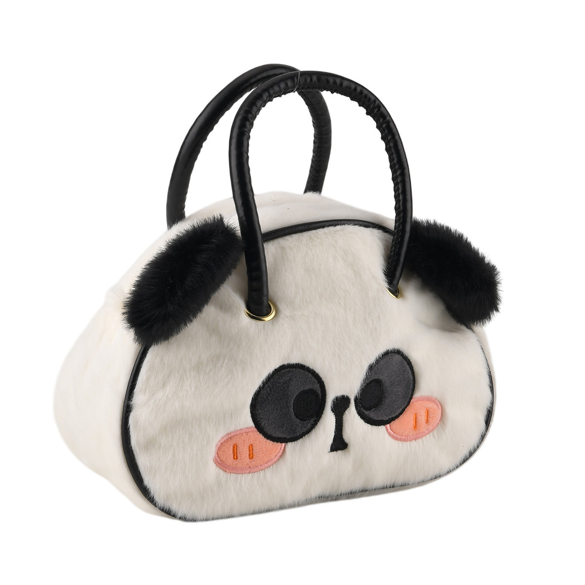 Kids Plush Panda Character Mini Top Handle Crossbody Bag - White V32668342 7