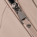 Genuine Leather Slouchy Crescent Hobo Crossbody Bag - Beige_8567224_6