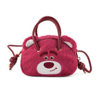 Novelty Plush Lotso Character Mini Top Handle Crossbody Bag - Rose Red_8567264