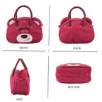 Novelty Plush Lotso Character Mini Top Handle Crossbody Bag - Rose Red_8567264_3