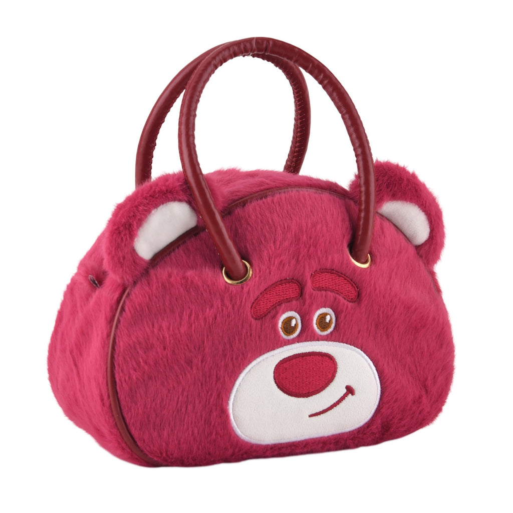 Novelty Plush Lotso Character Mini Top Handle Crossbody Bag - Rose Red_8567264_6