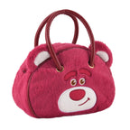 Novelty Plush Lotso Character Mini Top Handle Crossbody Bag - Rose Red_8567264_6