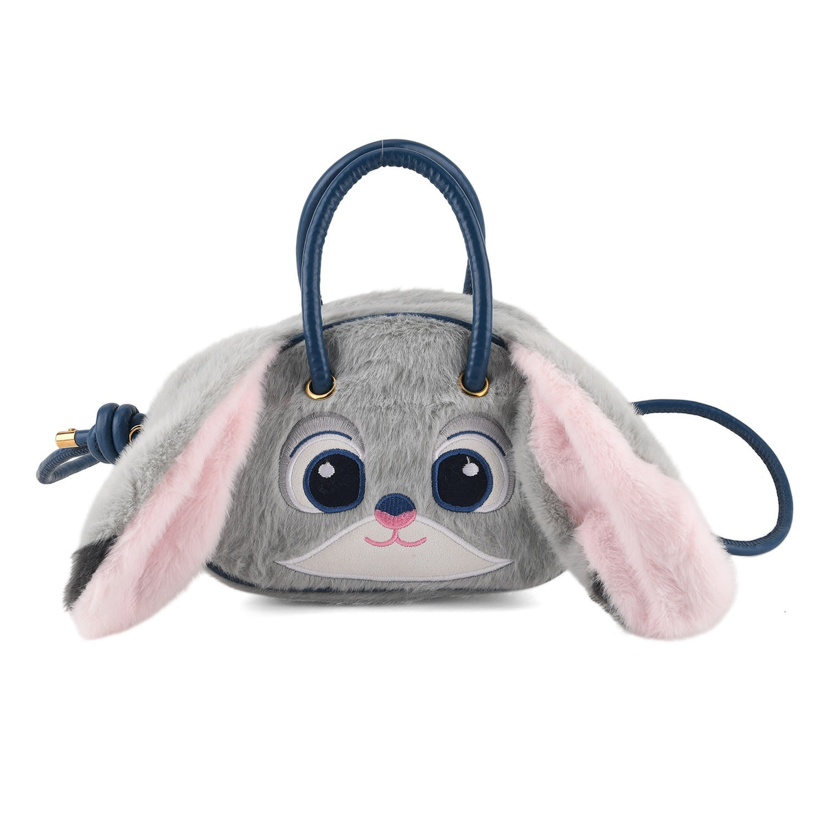 Kids Plush Bunny Character Mini Top Handle Crossbody Bag - Grey V32704586 0