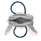 Novelty Plush Bunny Character Mini Top Handle Crossbody Bag - Grey_8567265_4