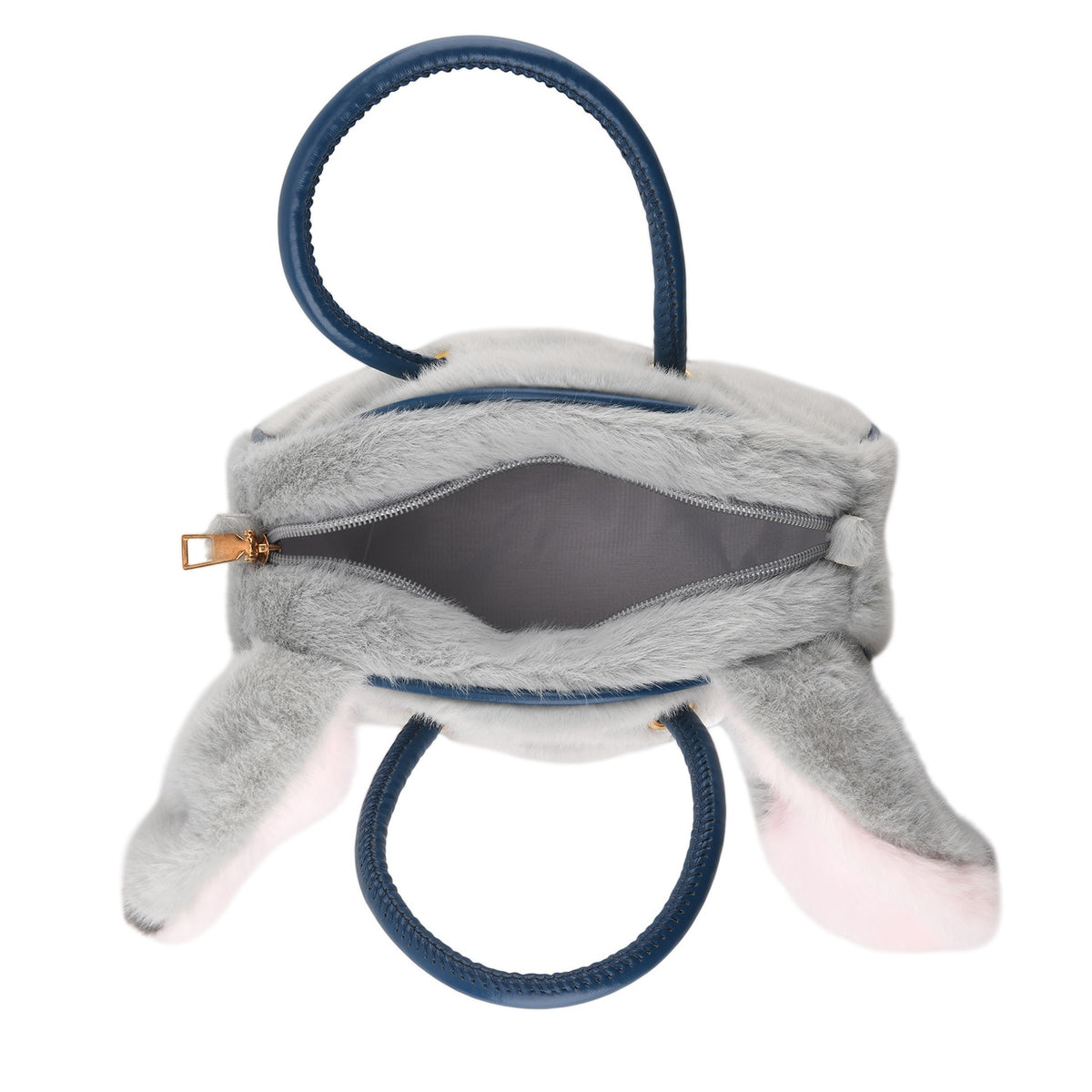 Kids Plush Bunny Character Mini Top Handle Crossbody Bag - Grey V32704586 5