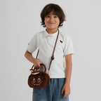 Novelty Plush Monster Character Mini Top Handle Crossbody Bag - Brown_8567266_1